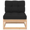 vidaXL Set Salotto Giardino 7 pz Cuscini Antracite Legno Massello Pino