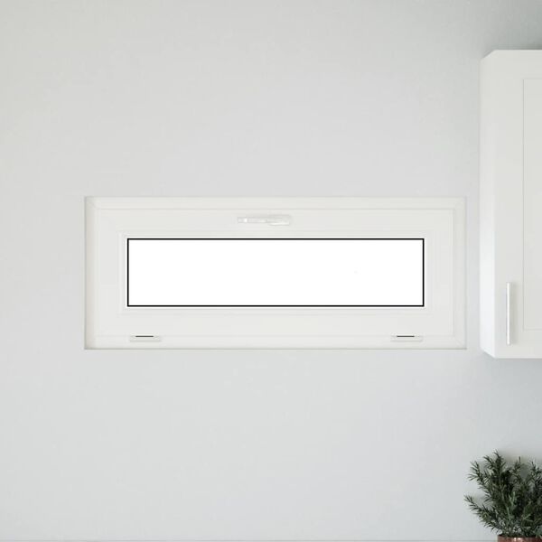 vidaXL Finestra Seminterrato RISOR 100x40 cm Tilt 2 Vetri Bianco