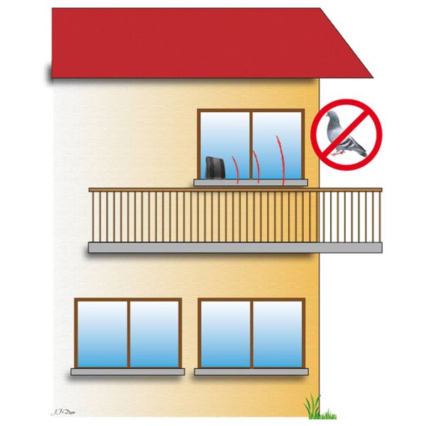 WEITECH Repellente a Ultrasuoni per Uccelli 20-40 m&sup2;