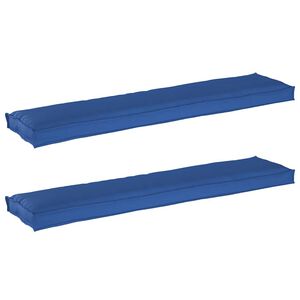 vidaXL Set di Cuscini per Pallet 2 pcs Blu Reale 180 x 40 x 8 cm
