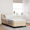 vidaXL Letto box spring con materasso con materasso Crema 90 x 200 cm