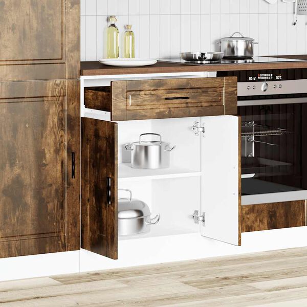 vidaXL Base da Cucina Porto Rovere Fumo in Legno Multistrato