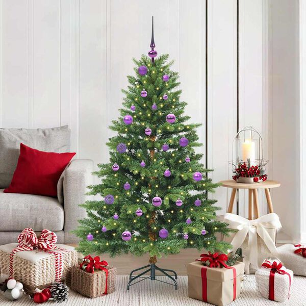 vidaXL Albero di Natale artificiale con 150 LED Verde 150 cm PE e PVC