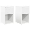 vidaXL Armadietto per letto 2 pz Bianco 29 x 31,5 x 49 cm