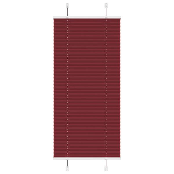 vidaXL Tenda Plissettata Rosso Bordeaux 60x150 cm Larghezza Tessuto