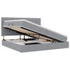 vidaXL Letto con contenitore e materasso Grigio chiaro 200 x 200 cm