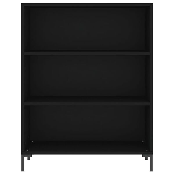vidaXL Libreria Nera 69,5x32,5x90 cm in Legno Multistrato