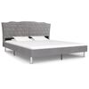 vidaXL Letto con Materasso Memory Foam Tessuto Grigio Chiaro 180x200cm