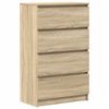vidaXL Credenza Rovere Sonoma 60x35x98,5 cm in Legno Multistrato