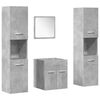 vidaXL Set Mobili da Bagno 4 pz Grigio Cemento in Legno Multistrato