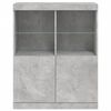vidaXL Credenza con Luci LED Grigio Cemento 81x37x100 cm