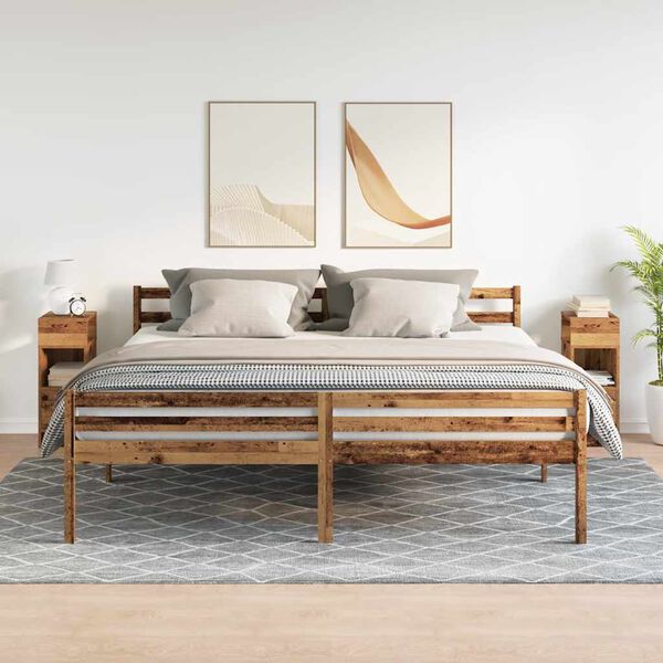 vidaXL Comodini 2 pz con Cassetto Legno Antico 25x31x66 cm