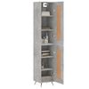 vidaXL Credenza Grigio Cemento 34,5x34x180 cm in Legno Multistrato