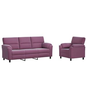 vidaXL Set di divani 2 pcs Viola Velluto