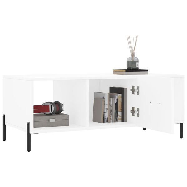 vidaXL Tavolino da Salotto Bianco 102x50x40 cm in Legno Multistrato