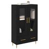 vidaXL Credenza con cassetto Rovere Nero 69,5 x 31 x 115 cm