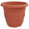 vidaXL Vaso Rotondo per Fiori 24 pcs Rosso Mattone &Oslash; 26 x 21.5 cm