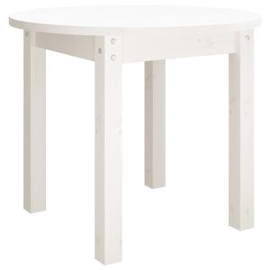 vidaXL Tavolino da Salotto Bianco &Oslash; 55x45 cm in Legno Massello di Pino