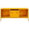 vidaXL Tavolino Giallo 101,5x50x43,5 cm Acciaio Laminato a Freddo