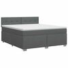 vidaXL Letto box spring con materasso Grigio Scuro 140 x 200 cm