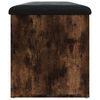 vidaXL Panca Portaoggetti Rovere Fumo 102x42x45 cm Legno Multistrato