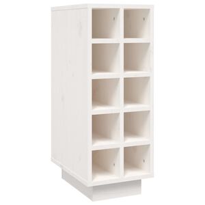 vidaXL Portabottiglie Bianco 23x34x61 cm in Legno Massello di Pino