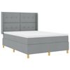 vidaXL Letto a Molle con materasso Grigio chiaro 140 x 200 cm Tessuto
