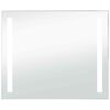 vidaXL Specchio da Parete a LED per Bagno 80x60 cm
