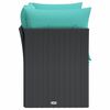 vidaXL Divano da Giardino con Cuscini a 2 Posti Nero in Polyrattan