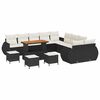 vidaXL Set Divano da Giardino 14 pz Nero polyrattan
