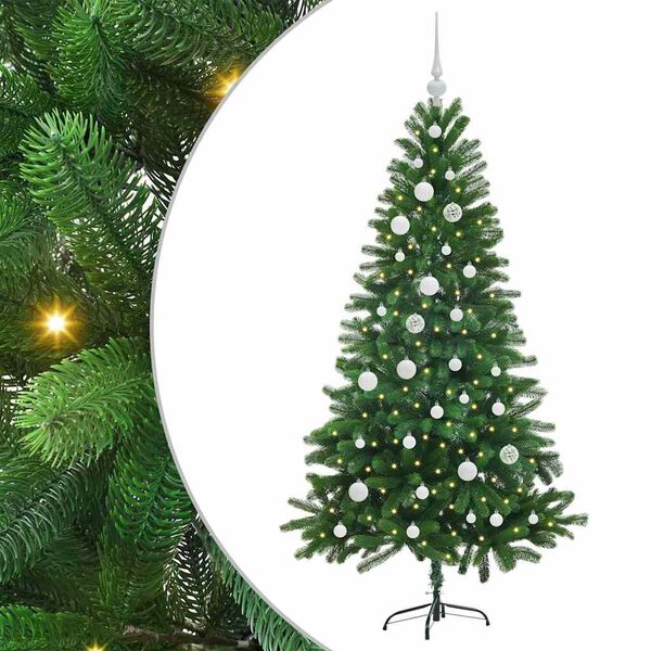 vidaXL Albero di Natale con 150 LED con supporto Verde 150 cm PE