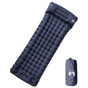 vidaXL Materasso Campeggio Autogonfiabile con Cuscini 1 Persona Grigio