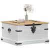 vidaXL storage box Bianco 78 x 78 x 45 cm Pino massello