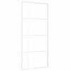vidaXL Porta Scorrevole in Vetro ESG e Alluminio 90x205 cm Bianca
