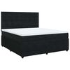 vidaXL Giroletto a Molle con Materasso Nero 180x200 cm in Velluto