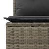 vidaXL Set Divano da Giardino Grigio polyrattan