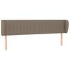 vidaXL Testiera ad Orecchio Tortora 163x23x78/88 cm in Tessuto