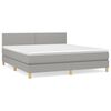 vidaXL Giroletto a Molle con Materasso Grigio Chiaro180x200 cm Tessuto