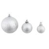 vidaXL Set Palline di Natale 100 pz 3/4/6 cm Argento