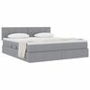 vidaXL Letto con contenitore e materasso Grigio chiaro 160 x 200 cm