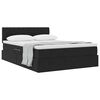 vidaXL Letto con Contenitore con materasso Nero 140 x 190 cm Velluto