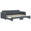 vidaXL Divano Letto con Letto Estraibile Grigio Scuro 80x200cm Velluto