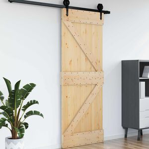 vidaXL Porta NARVIK 80 x 210 cm Legno di pino solido (non trattato)