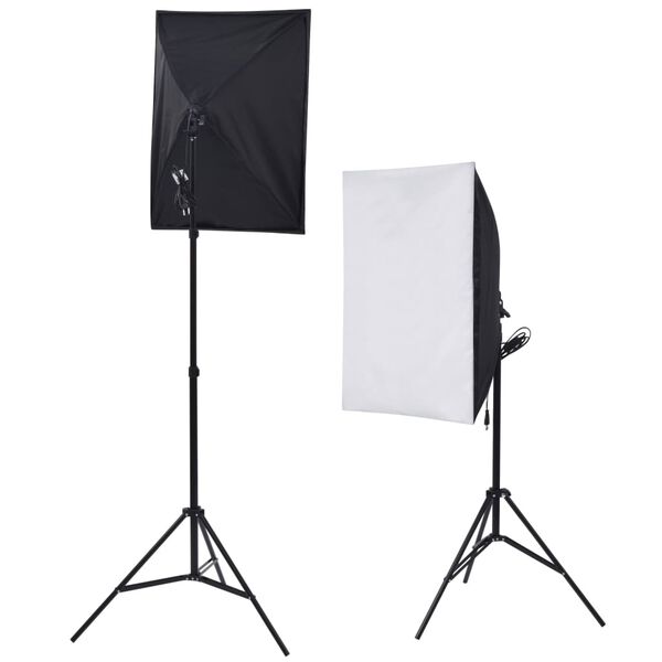 vidaXL Kit Studio Foto con Luci Softbox Ombrelli Fondale e Riflettore