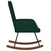 vidaXL Sedia a Dondolo Verde Scuro in Velluto