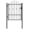 vidaXL Cancello per recinzione ASTEN 100 x 125 cm Metallo Bloccabile