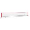 vidaXL Rete da tennis Nero e Rosso 595 x 90,5 x 87 cm Poliestere