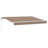vidaXL Tenda retrattile Tortora 3,5 x 2 m Tessuto