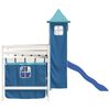 vidaXL Letto a Soppalco con Torre Bambini Blu 80x200cm Massello Pino