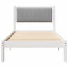 vidaXL Letto con Testiera Rivestita Grigio chiaro 90 x 190 cm